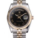 Super Clone Rolex Day-Date Black Dial SRL78 36 mm