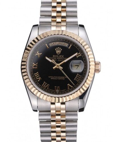 Super Clone Rolex Day-Date Black Dial SRL78 36 mm – Swiss SuperClone