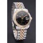 Super Clone Rolex Day-Date Black Dial SRL78 36 mm — case and bezel