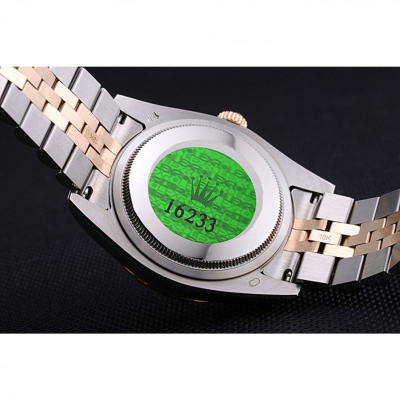 Super Clone Rolex Day-Date Black Dial SRL78 36 mm — movement / caseback view