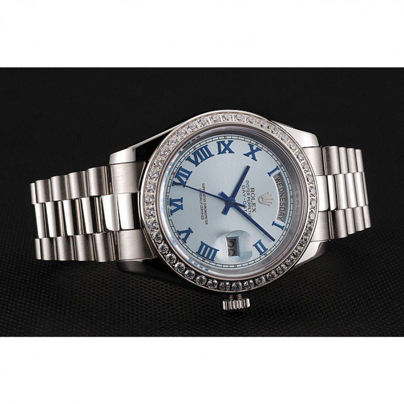 Super Clone Rolex Day-Date Blue Dial 1453962 40 mm — bracelet detail