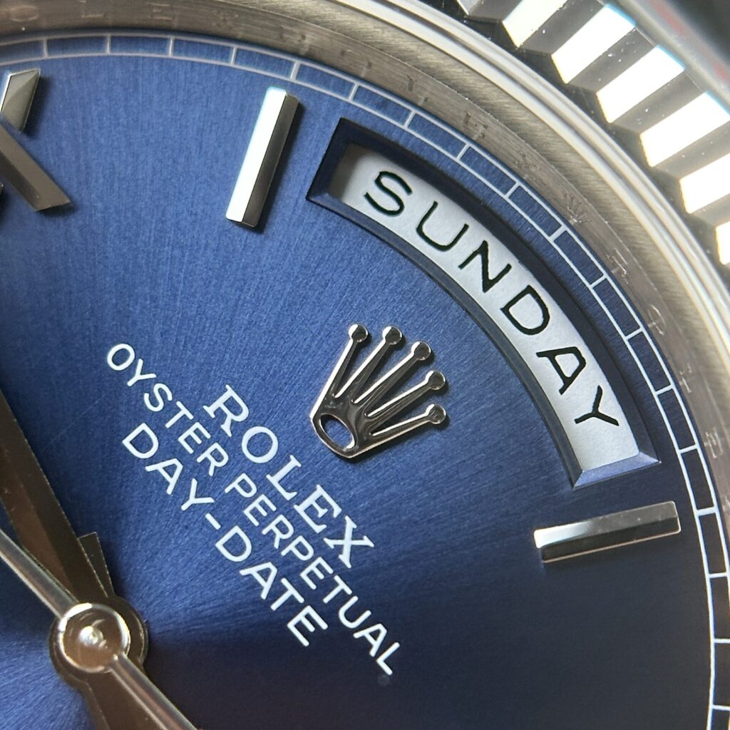 Super Clone Rolex Day-Date Blue Dial 228239-0007 40 mm — clasp and links