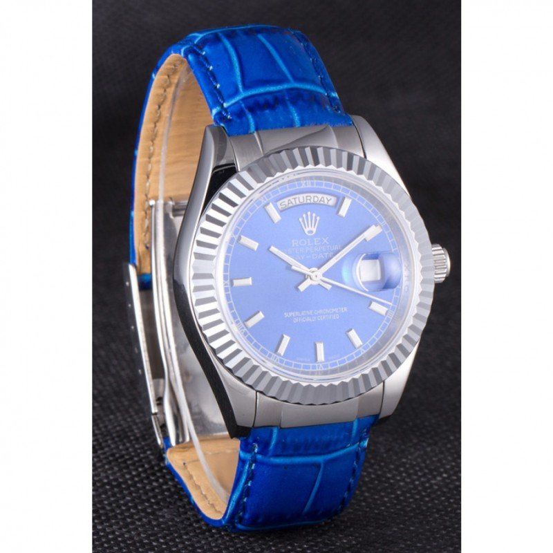 Super Clone Rolex Day-Date Blue Dial 621490 35 mm — case and bezel