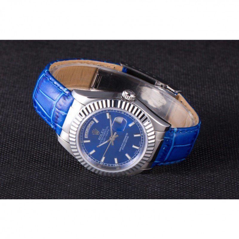Super Clone Rolex Day-Date Blue Dial 621490 35 mm — side profile
