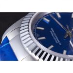Super Clone Rolex Day-Date Blue Dial 621490 35 mm — movement / caseback view
