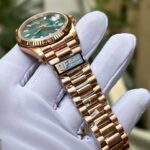 Super Clone Rolex Day-Date Blue-Green Diamond Dial 128235-0085 36 mm — movement / caseback view