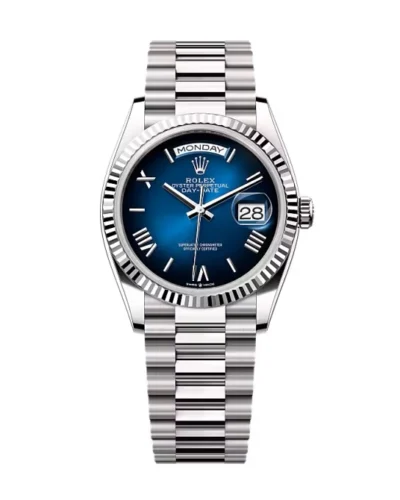 Super Clone Rolex Day-Date Blue Ombré Dial 128239-0063 36 mm – Swiss SuperClone