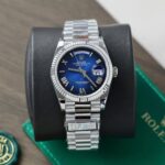 Super Clone Rolex Day-Date Blue Ombré Dial 128239-0063 36 mm — dial close-up