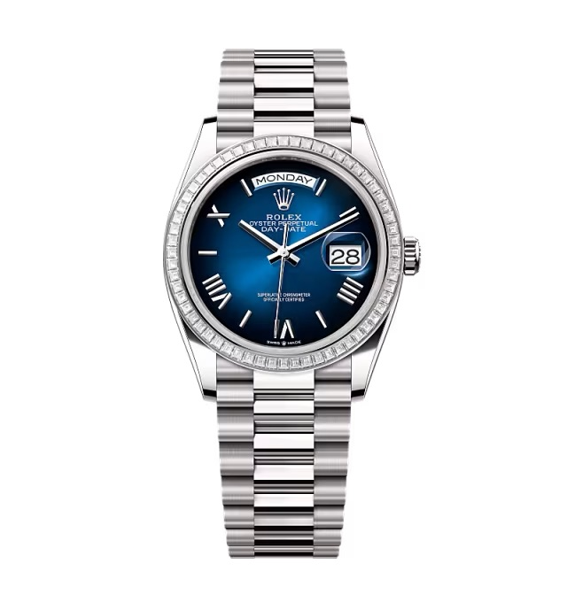 Super Clone Rolex Day-Date Blue Ombré Dial 128399tbr-0021 36 mm