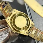 Super Clone Rolex Day-Date Bright Black Diamond Dial 228238-0004 40 mm — movement / caseback view