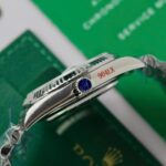 Super Clone Rolex Day-Date Bright Blue Diamond Dial 128239-0069 36 mm — movement / caseback view