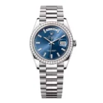 Super Clone Rolex Day-Date Bright Blue Diamond Dial 128349rbr-0051 36 mm – Swiss SuperClone