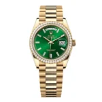 Super Clone Rolex Day-Date Bright Green Diamond Dial 128348rbr-0078 36 mm
