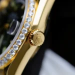 Super Clone Rolex Day-Date Bright Green Diamond Dial 128398tbr-0035 36 mm — movement / caseback view