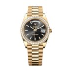 Super Clone Rolex Day-Date Bright black Dial 228348RBR 40 mm