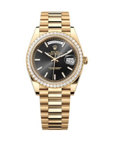 Super Clone Rolex Day-Date Bright black Dial 228348RBR 40 mm – Swiss SuperClone
