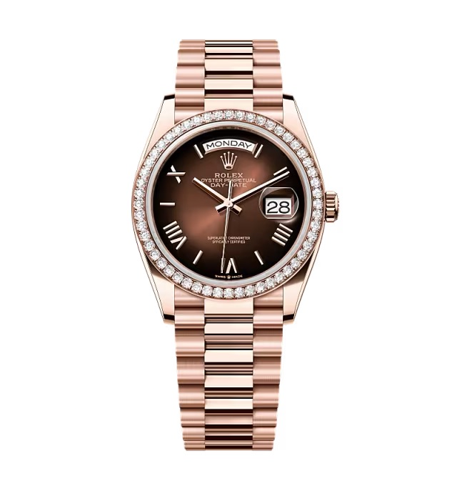 Super Clone Rolex Day-Date Brown Ombré Dial 128345rbr-0075 36 mm