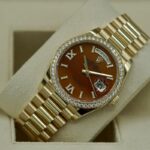 Super Clone Rolex Day-Date Carnelian Dial 128348RBR 36 mm — side profile