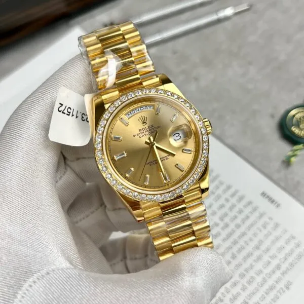 Super Clone Rolex Day-Date Champagne Dial 128398tbr-0037 36 mm — case and bezel