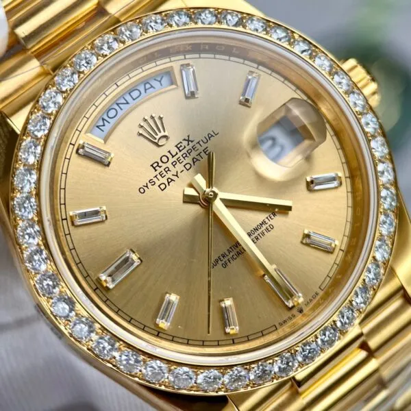 Super Clone Rolex Day-Date Champagne Dial 128398tbr-0037 36 mm — bracelet detail