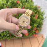 Super Clone Rolex Day-Date Champagne Dial 228348rbr-0008 40 mm — side profile