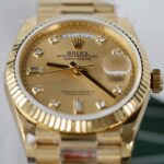 Super Clone Rolex Day-Date Champagne Diamond Dial 128238-0008 36 mm — side profile