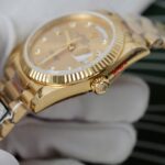 Super Clone Rolex Day-Date Champagne Diamond Dial 128238-0008 36 mm — movement / caseback view