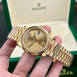 Super Clone Rolex Day-Date Champagne Diamond Dial 128238-0132 36 mm — bracelet detail
