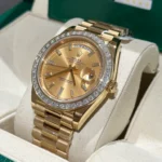 Super Clone Rolex Day-Date Champagne Diamond Dial 228348rbr-0002 40 mm — bracelet detail