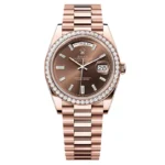 Super Clone Rolex Day-Date Chocolate Diamond Dial 228345rbr-0006 40 mm