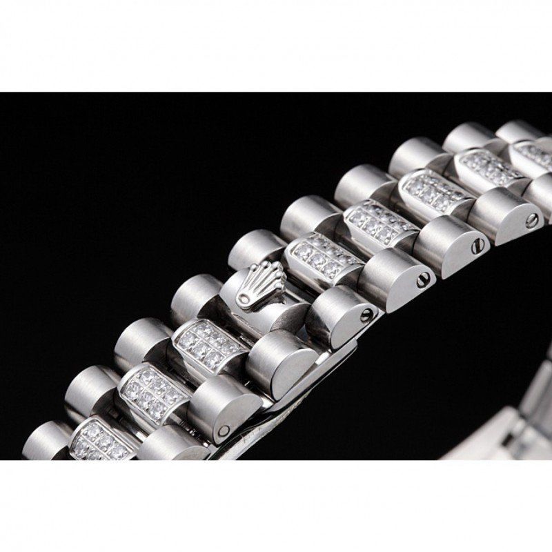 Super Clone Rolex Day-Date Diamond Dial 621612 37 mm — movement / caseback view