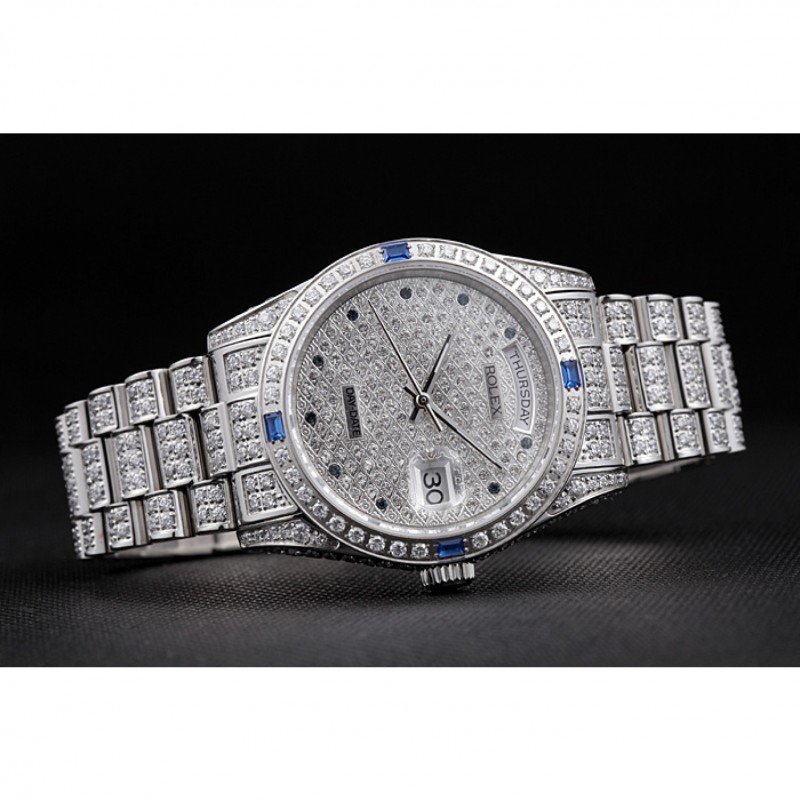 Super Clone Rolex Day-Date Diamond Dial 621613 37 mm — bracelet detail