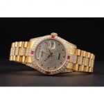 Super Clone Rolex Day-Date Diamond Dial 621614 37 mm — side profile