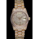 Super Clone Rolex Day-Date Diamond Dial 621615 37 mm — dial close-up
