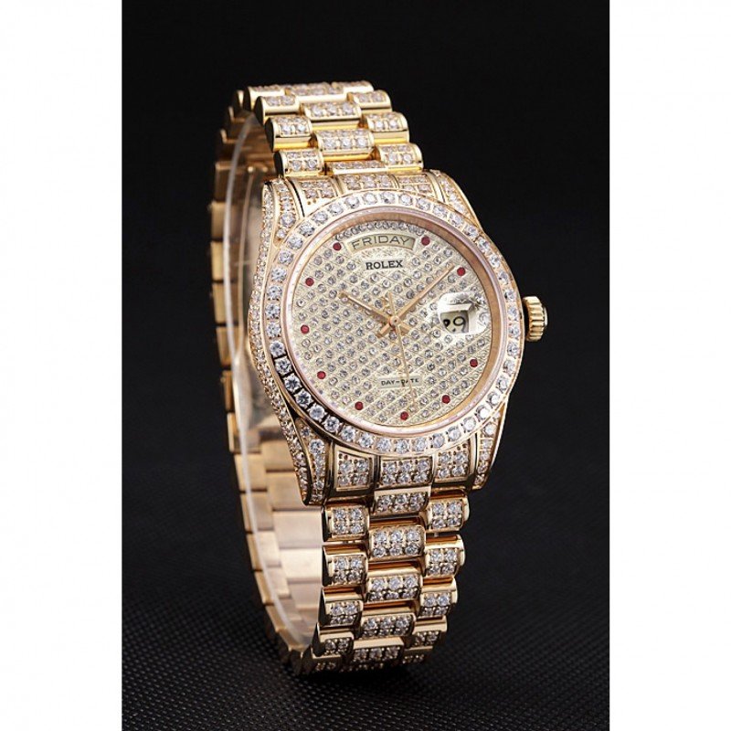 Super Clone Rolex Day-Date Diamond Dial 621615 37 mm — case and bezel