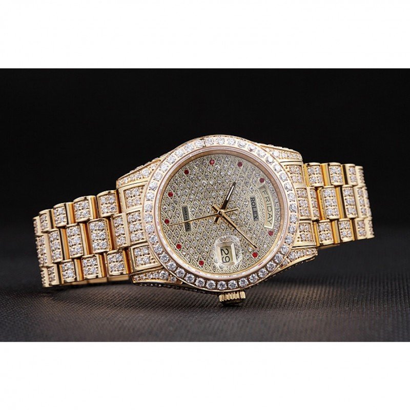 Super Clone Rolex Day-Date Diamond Dial 621615 37 mm — bracelet detail