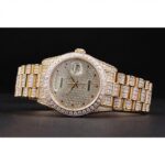 Super Clone Rolex Day-Date Diamond Dial 621615 37 mm — side profile