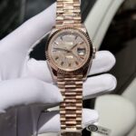 Super Clone Rolex Day-Date Diamond-Paved Dial 128235-0039 36 mm — dial close-up