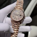 Super Clone Rolex Day-Date Diamond-Paved Dial 128235-0039 36 mm — bracelet detail