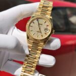Super Clone Rolex Day-Date Diamond-Paved Dial 128238-0051 36 mm — case and bezel