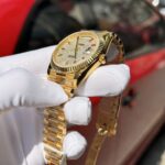 Super Clone Rolex Day-Date Diamond-Paved Dial 128238-0051 36 mm — side profile