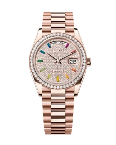 Super Clone Rolex Day-Date Diamond-Paved Dial 128345rbr-0042 36 mm – Swiss SuperClone