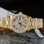 Super Clone Rolex Day-Date Diamond-Paved Dial 128348rbr-0030 36 mm — case and bezel
