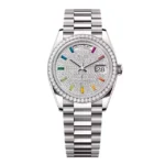 Super Clone Rolex Day-Date Diamond-Paved Dial 128349rbr-0006 36 mm
