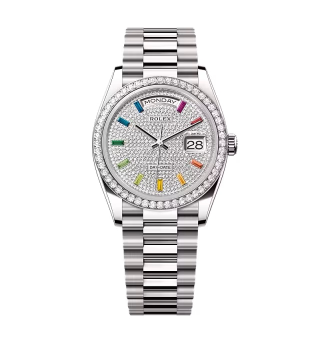 Super Clone Rolex Day-Date Diamond-Paved Dial 128349rbr-0006 36 mm