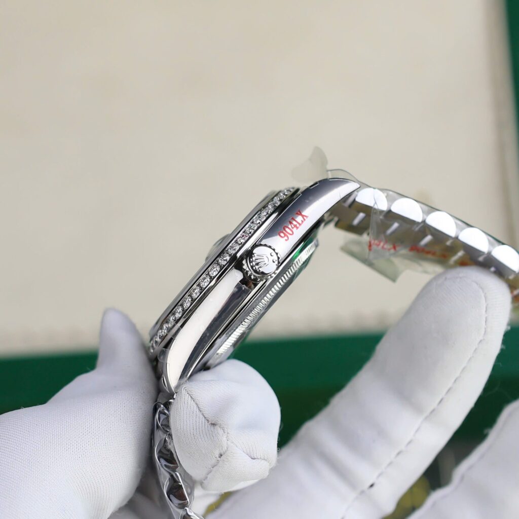 Super Clone Rolex Day-Date Diamond-Paved Dial 128349rbr-0006 36 mm — view 10