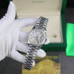 Super Clone Rolex Day-Date Diamond-Paved Dial 128349rbr-0006 36 mm — dial close-up