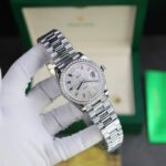 Super Clone Rolex Day-Date Diamond-Paved Dial 128349rbr-0006 36 mm — case and bezel