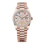 Super Clone Rolex Day-Date Diamond-Paved Dial 128395tbr-0008 36 mm