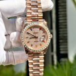 Super Clone Rolex Day-Date Diamond-Paved Dial 128395tbr-0008 36 mm — case and bezel